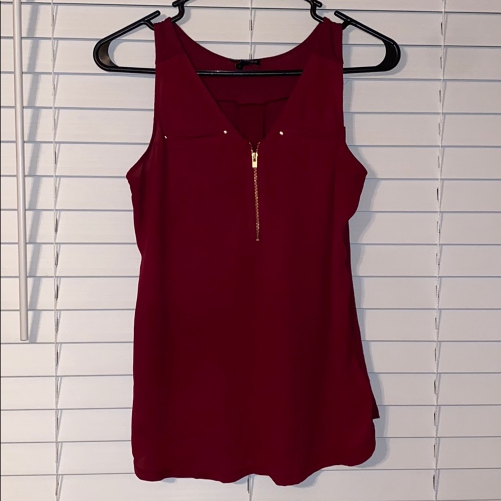 Express XS burgundy blouse top shirt